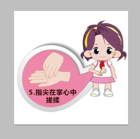 幼园勤洗手异形展板
