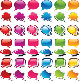 水晶对话框图标矢量素材