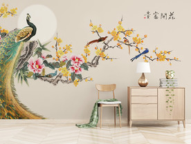 花开富贵背景墙（平面图）