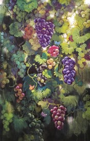 肖葡萄《蝶舞盛果》