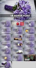 薰衣草商业商务PPT模板下载