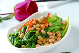 青菜黄豆  凉拌青菜