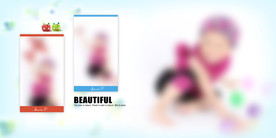 儿童 写真 摄影 模板 素材