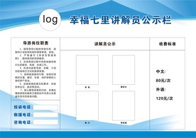 导游公示牌