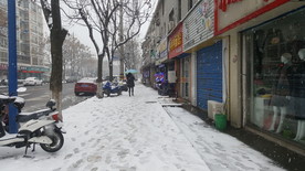 街道雪景