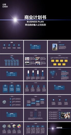 黑色大气高端商业计划书PPT模