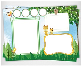 可爱儿童寒假小报手抄报