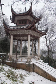 长沙岳麓山雪景