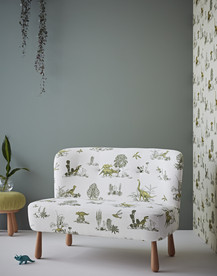 白色简约小花布沙发室内效果图