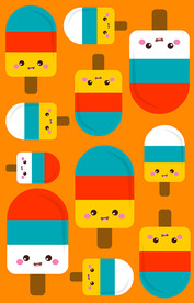 可爱夏季雪糕背景