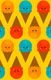 可爱夏季雪糕背景