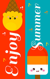 可爱夏季雪糕背景