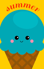 可爱夏季雪糕背景