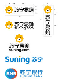 苏宁银行 苏宁易购LOGO组合