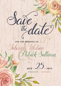 婚庆海报时尚唯美手绘水彩绘花朵