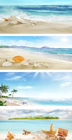 淘宝天猫夏季唯美淡雅小清新背景