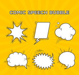 手绘空白语言气泡