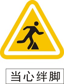 建筑工地小心绊脚标识标牌