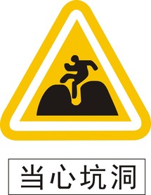 建筑工地当心坑洞标识标牌