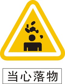 当心落物标牌标识