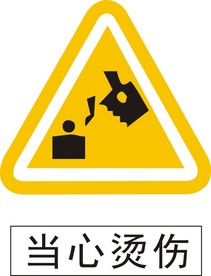 当心烫伤标识标牌