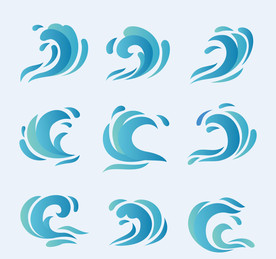 海浪矢量素材