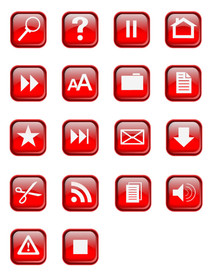 红色标志图标素材ICO格式