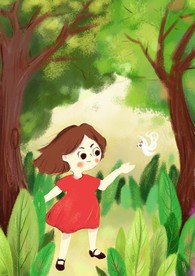 深林中的小女孩