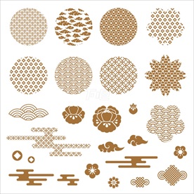 中国元素 日本元素 装饰图标