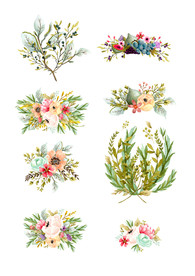 水彩花卉