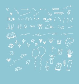 白色少儿卡通手绘