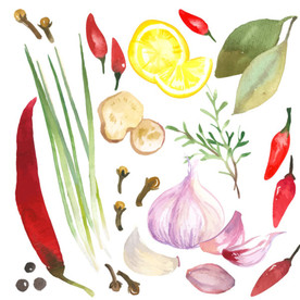 蔬菜水彩