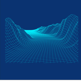 网格科技感抽象地面线条矢量元素