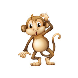 3D猴子矢量图片