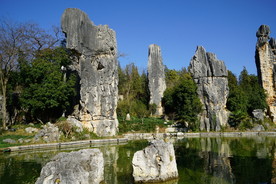 石林 景色 倒影