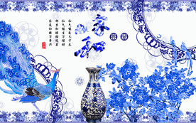 青花瓷装饰画