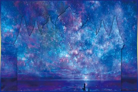星空蓝婚礼背景
