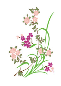 中国古典花纹 手绘花 装饰花