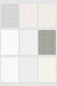 9款矢量素雅线条无缝拼接底纹