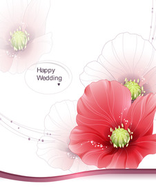 红色花朵 移门设计