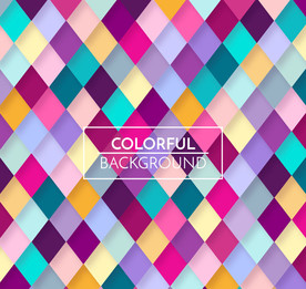 彩色立体感菱形格纹背景