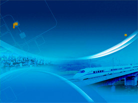 高铁PPT 蓝色背景图片