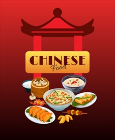 中华美食手绘
