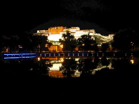 布达拉宫夜景