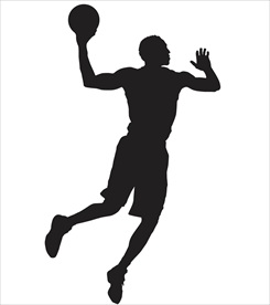 篮球剪影图片