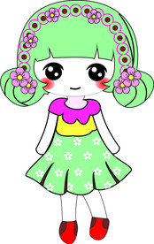 花花 卡通姑娘