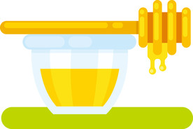 矢量卡通彩色蜂蜜