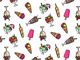 矢量彩色卡通雪糕冰淇淋