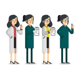 创意女医务人员设计