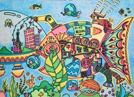 海底世界 绘画 科幻画